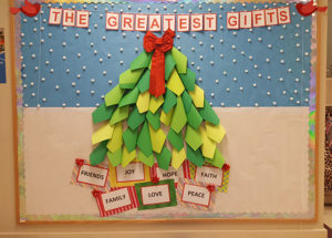 Elementary Gallery Christmas tree made of paper