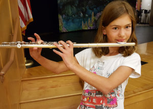 RLS Middle School student playing flute