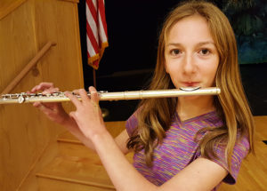 RLS Middle School student playing flute